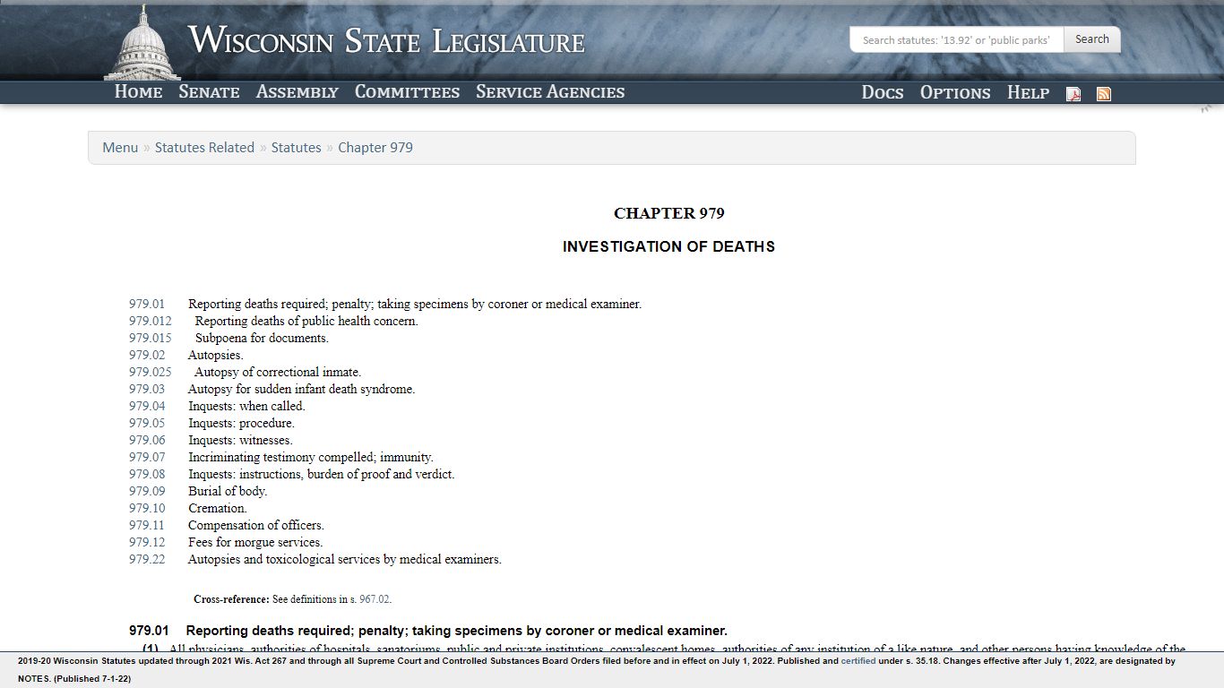 Wisconsin Legislature: Chapter 979